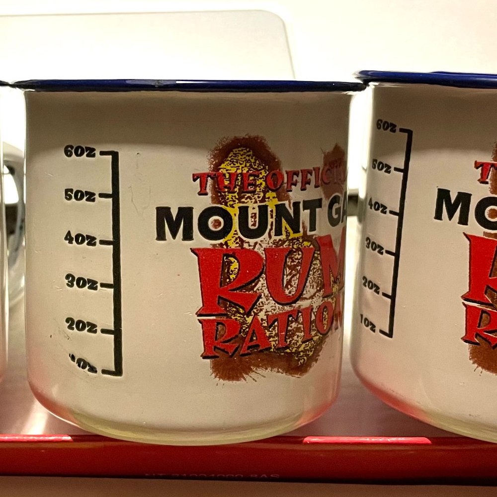 NEW 3 Cups Set The Official Mount Gay Rum Ration